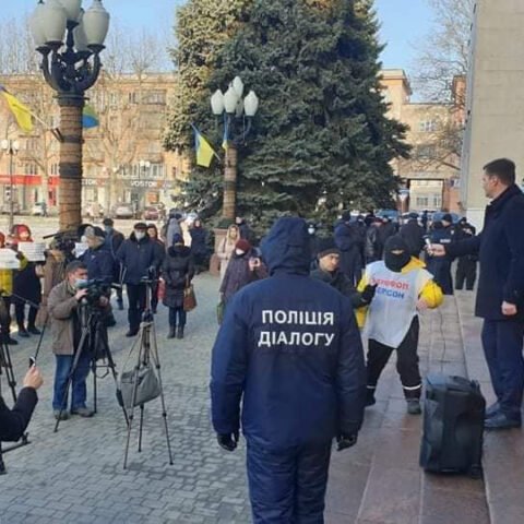 Херсонцы снова протестовали против “тарифного геноцида”