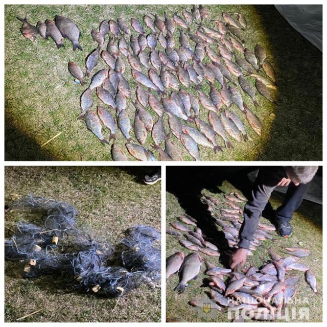 В Каховке участковые полицейские обнаружили браконьера с незаконным выловом рыбы